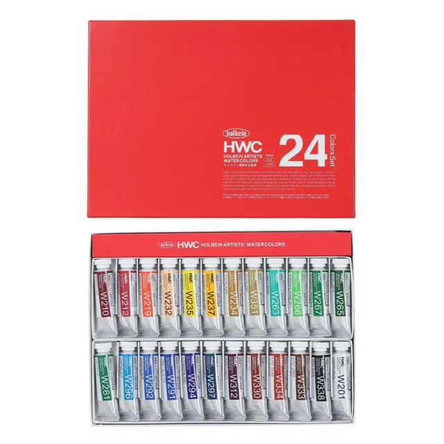 Holbein Artists Transparent Watercolor 24 Colors Set 15ml Tubes W444 Japan New