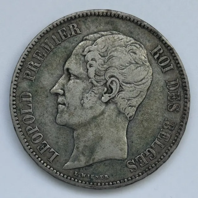 BELGIQUE - 5 Francs Léopold Premier 1850 - Roi des Belges - Argent