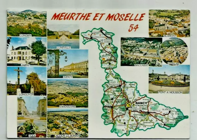 1992 - MEURTHE & MOSELLE- 54 - Carte du département et vues Multiples, couleur