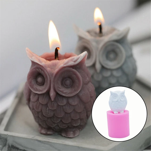 Venta caliente casa molde de vela molde de búho jabón silicona dulce 5,5*6 cm hágalo usted mismo