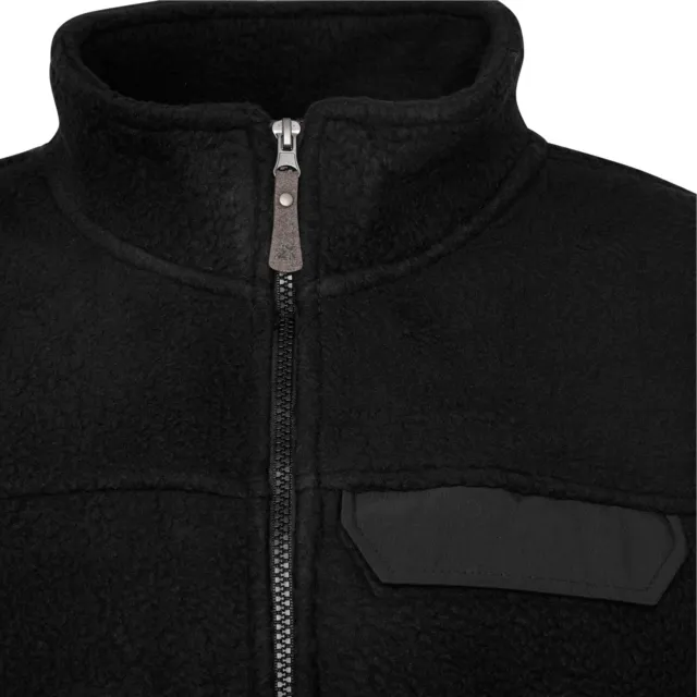 Mens Sherpa Fleece Borg Jacket Full Zip Thick Warm Performance Coat Pockets Work 3