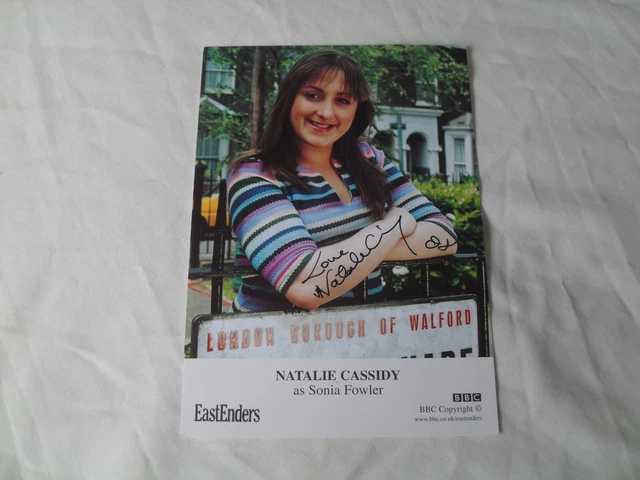NATALIE CASSIDY - Autographed cast card signed by Natalie Cassidy EASTENDERS