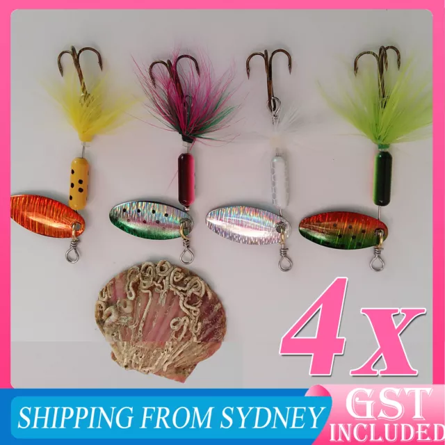 4 MICRO JIG Fishing Lures Bait Tackle Small Spinner Spoon Freshwater Trout  Lures $8.95 - PicClick AU
