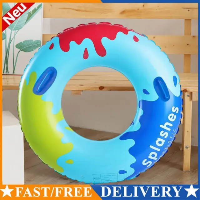 Pool Floats Tube Soft Sturdy Printed Swim Ring for Beach (100 with Handle)