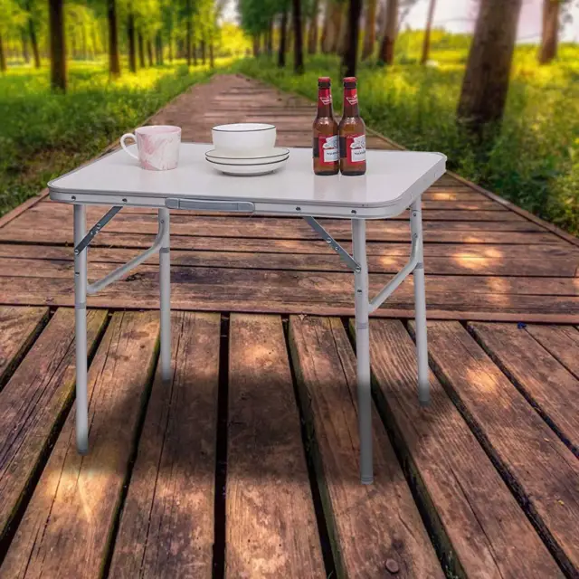 Portal Table de Camping Pliante en Aluminium Table Carrée Roll Up Top 4  Personnes Table de Jardin Compacte avec Sac de Transport pour Pique-Nique  Camp Backyard BBQ, Argenté : : Jardin