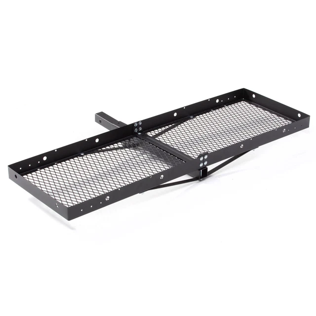 Vehicle Hitch Mounted Folding Cargo Carrier, Fits 1.25" and 2" Receivers