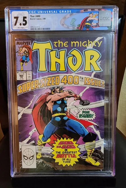 The Mighty Thor # 400 CGC 7.5 White Pages Origin Of Loki - 4093262019