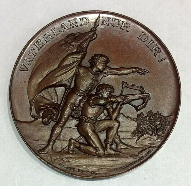 1891 Switzerland Shooting Medal Zurich Winterthur Cantonal Shootfest in Bronze