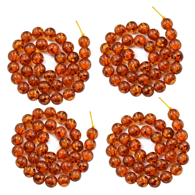 4Pack 12mm marron ambre entretoise perles en vrac résine fabrication de bijoux
