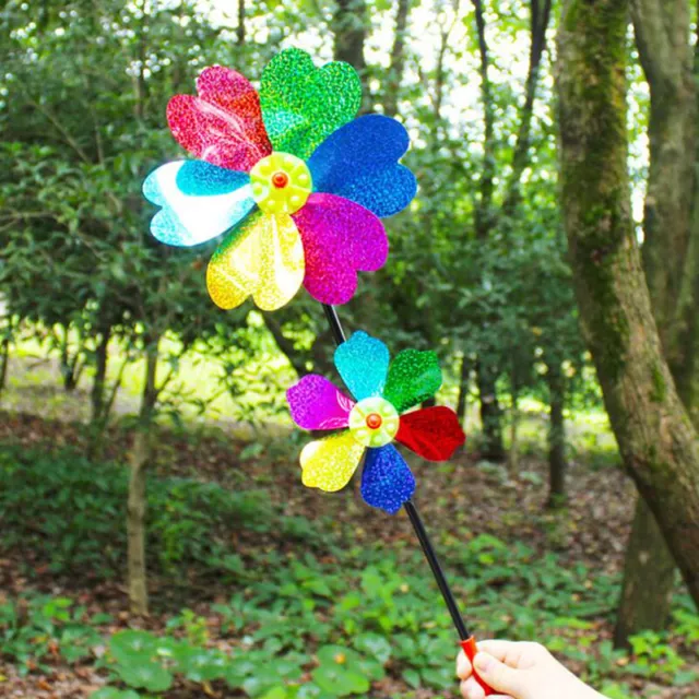 1x Kids Colorful Windmill Wind Spinner Home Garden Yard Decor Outdoor Baby T-EL