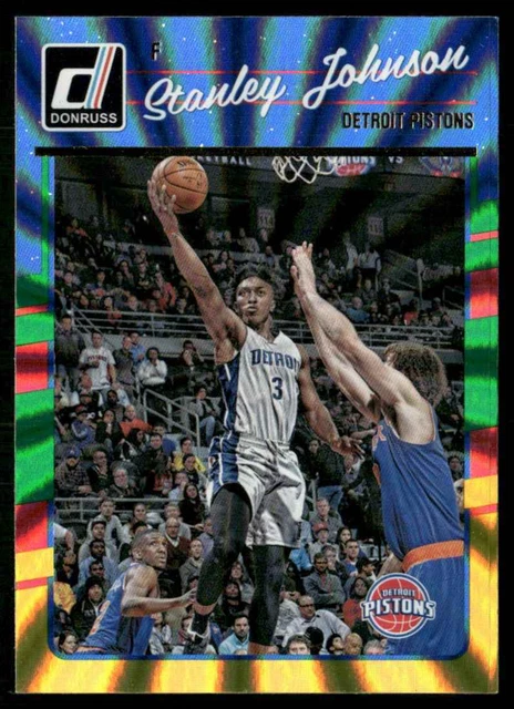 2016-17 Donruss Yellow & Green Holo Laser Stanley Johnson #100 *Read*
