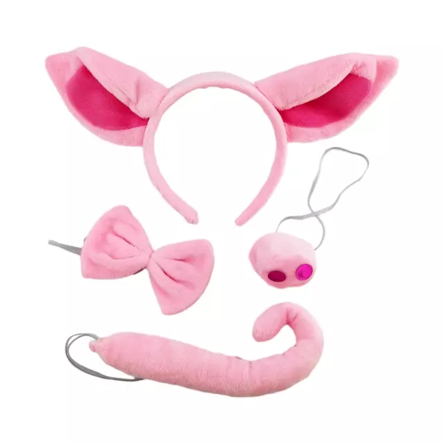 4 Pieces Animal Pig Costume Accessories for Masquerades Stage Shows Parties