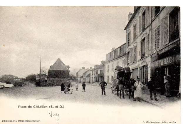 CPA Viry Chatillon (91 Essonne), Place de Chatillon, années 1900