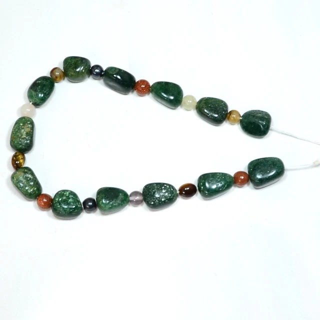 166 Ct Natural Aventurine tumble & mix ball Gemstone beads 9 inch Line