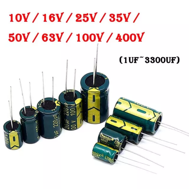 High Frequency LOW ESR Radial Electrolytic Capacitors (Many values available)