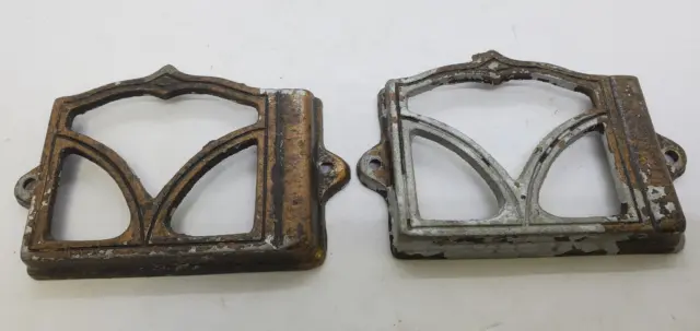 2 Vintage Cast Aluminum Brackets Hardware Holders ???   T6