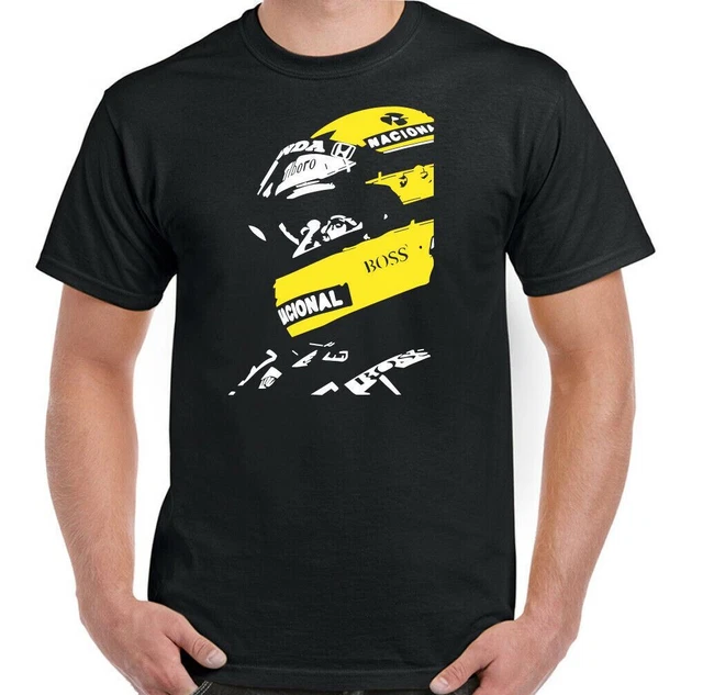 Ayrton Senna F1 Fan Art Graphic Tee - 100% Cotton Unisex Shirt (Gildan 5000) Made In USA - View #6