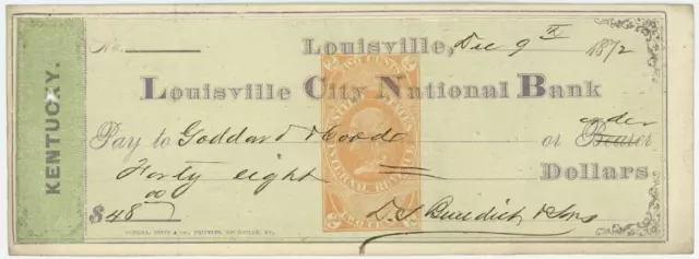 RN-E4 Revenue on Louisville, KY Check, Louisville City National Bank (unlisted)