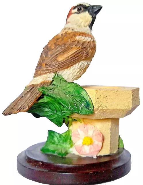 VINTAGE CERMIC HOUSE SPARROW - FIGURINE COUNTRY BIRD COLLECTION 2002 - 10 x 8 cm