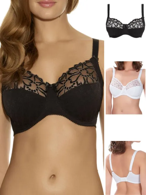 Fantasie Jacqueline Side Support Bra 9081 Underwired Full Cup Semi Sheer Lace