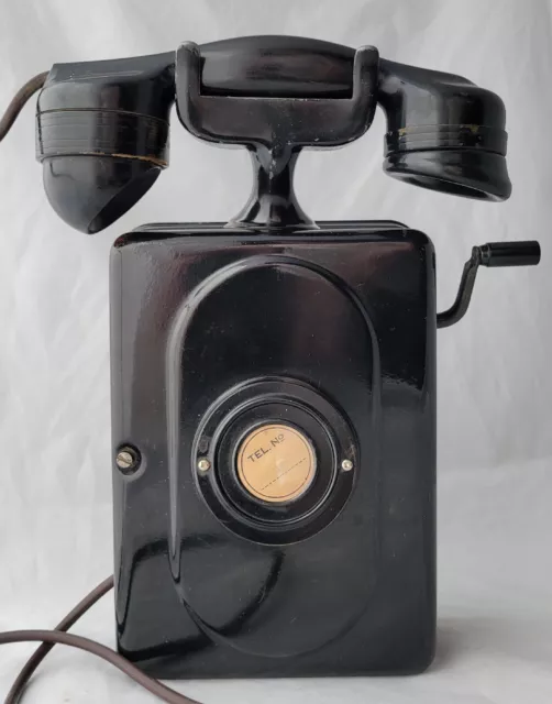 Automatic Electric Model AE3 Wall Phone With Bakelite Monophone Receiver D-78888