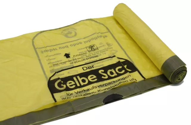 Gelbe Säcke  Gelber Sack Wertstoffsack DSD Müllbeutel Recycling 90l Zugband