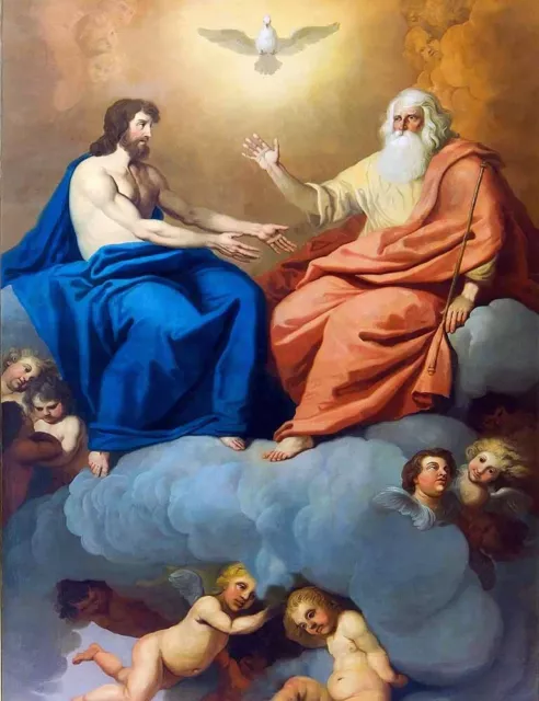 Home Wall Artwork Decor God And Jesus Oil Painting Picture HD Printed On Canvas