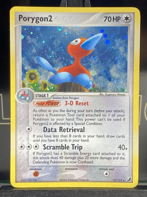 PORYGON 2 Holo 12/115 RARE EX Unseen Forces Pokemon Card 2005 3