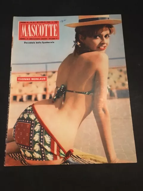 [7807-M16] Curiosa - Pin Up - Mascotte - Yvonne Monlaur 1959 - Revue - Erotisme