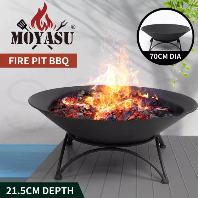 Moyasu 2IN1 Fire Pit Bowl Firepit Garden Outdoor Fireplace Camping Patio Heater