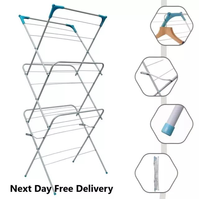 Airer Clothes Drying Rack Clothes Horse Non Slip Laundry Rack Indoor Outdoor