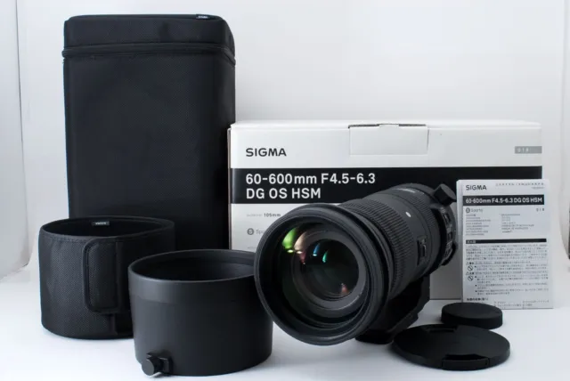 Sigma Sport 60-600mm F/4.5-6.3 Dg OS HSM pour Canon Ef Support Lentille Japon [