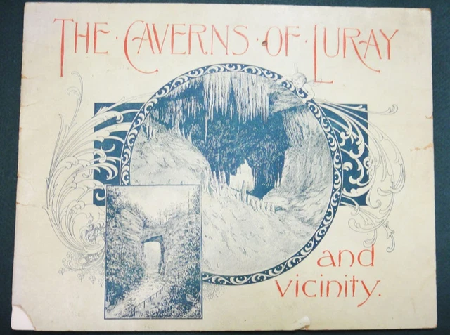 1897 antique CAVERNS OF LURAY and VICINITY SOUVENIR PHOTO BOOK