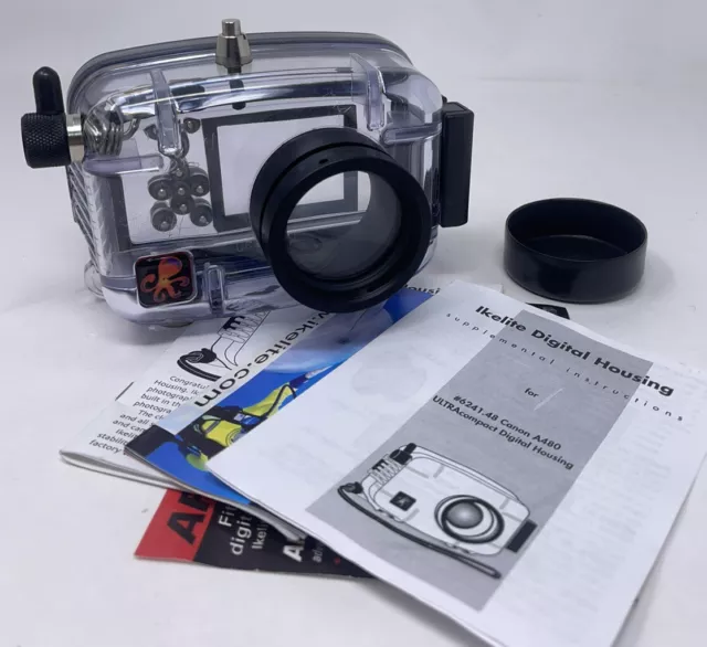 Ikelite Underwater Camera Housing For Canon PowerShot A480 - w/ Manual #6241.48