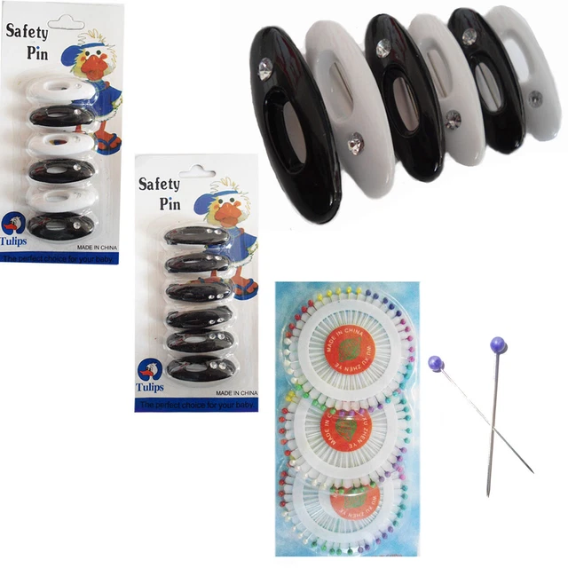 Muslim Hijab Scarf Safety Clips / Pins - Snag Free, Skin Tone Colors - Multi-Pack - Plastic Material - For Securing Hijab Easily