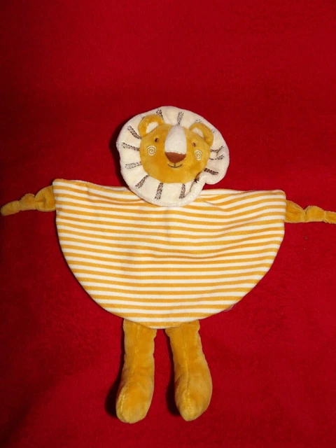 DOUDOU PLAT Lion Orange Rayure TOM ET & KIDDY Bisous d'ange NEUF
