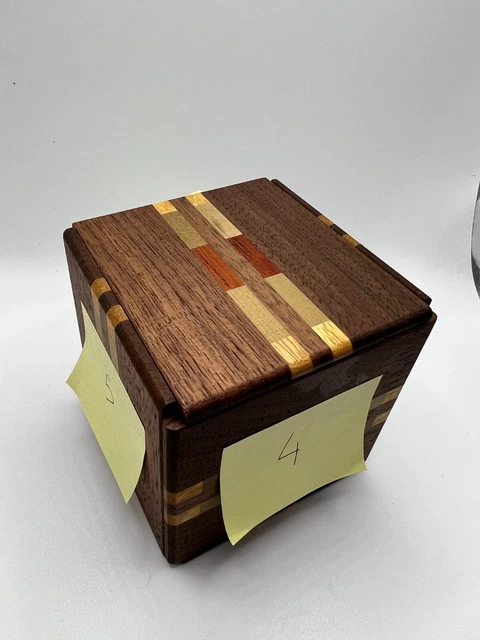 Japanese Yosegi Hand Made Small Wooden Puzzle Box