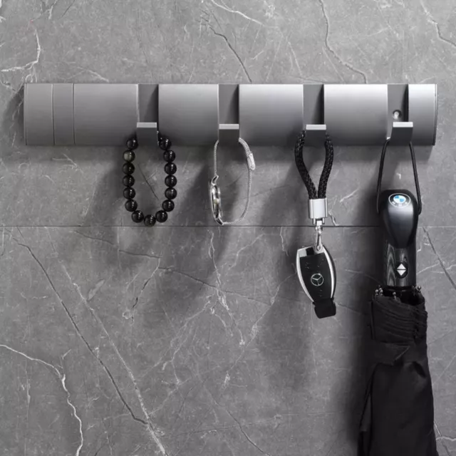 Coat Hooks Rack Wall Mounted Clothes Hanger Towel Rail for Bathroom Hallway