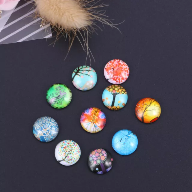 10 Pcs Cabochons for Jewelry Making DIY Doll Eyes Ceramic Tile