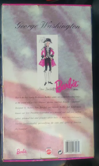 🇺🇸 GEORGE WASHINGTON🇺🇸 Barbie 1996 USA Beauties NRFB #17557 Limited ...