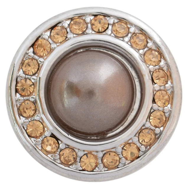 Brown Glamour Exotic Nugz 18MM Snap Button Style Jewelry