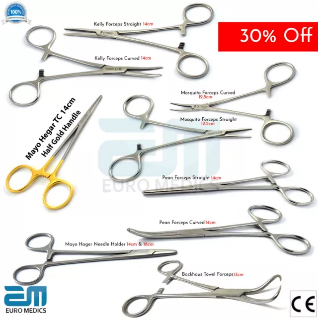 Locking Forceps Artery Hemostatic Clamp Kelly Mosquito Pean Mayo Hegar Surgical