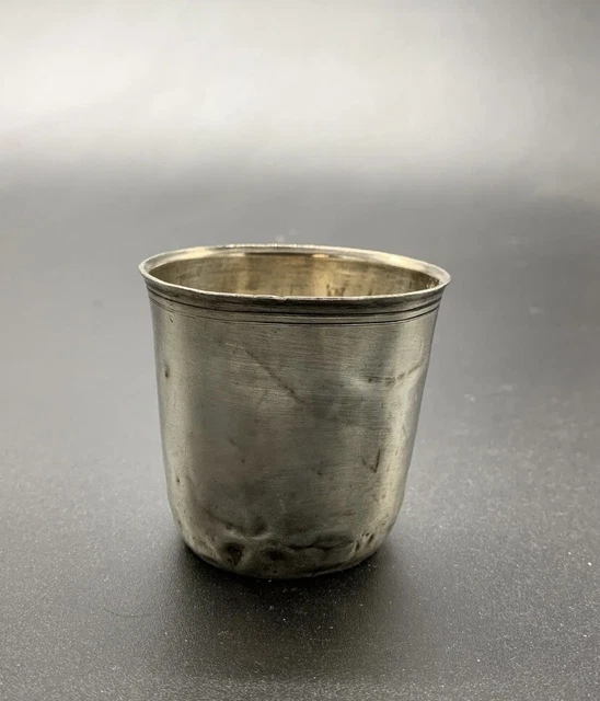 ANCIENNE TIMBALE CURON Argent Massif XVIII Eme Poincon Fermier Generaux ...