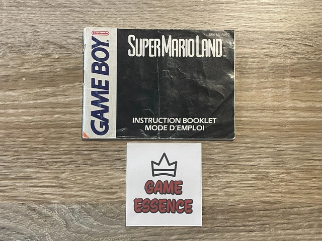 NOTICE SEULE Super Mario Land Nintendo Game Boy PAL FAH GameBoy GB Mode d'Emploi