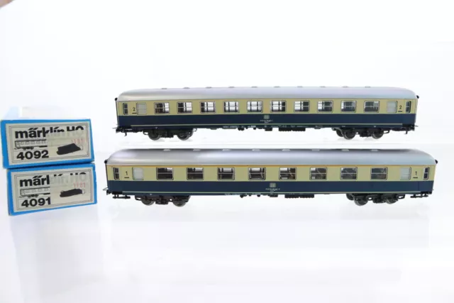 H0 Märklin 4091 4092 DB Schnellzugw 1. + 2. Kl Personenwagen AC Konvolut+OVP/M61