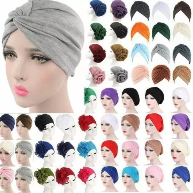 Woman Turban Head Wrap Scarf Hair Loss Cap Ladies Chemo Hats Headband Headwear ◈