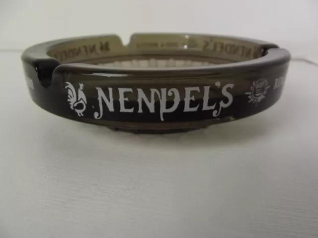 Vtg Nendels INN & CASINO HOTEL ROUND Glass Ashtray Wendover Nevada