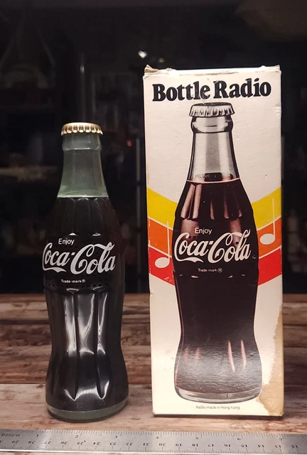 Vintage Coca-Cola Bottle AM Radio in Original Packaging Tested/Works