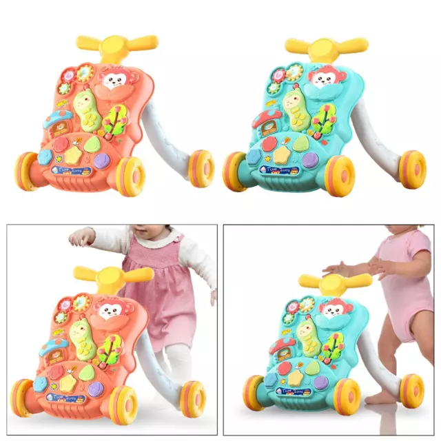 Baby Push Walkers Multifunctional Removable Play Panel Activity Center Infant