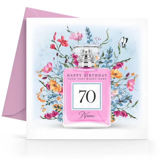 PERSONALISED 70TH BIRTHDAY Card Female Sister Friend Wife Mum Mother ...
